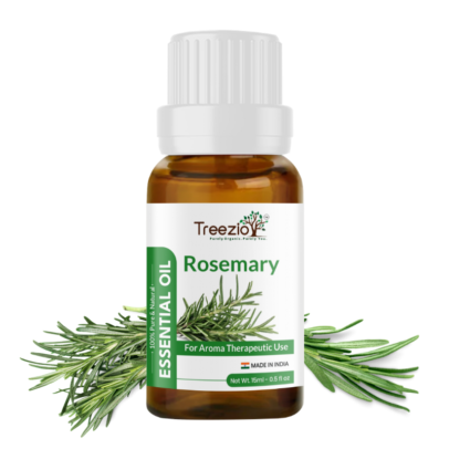 Treezio Rosemary Essential Oil - Cognitive Boost, Scalp Health, and Anti-Aging Skin Care(15ml)